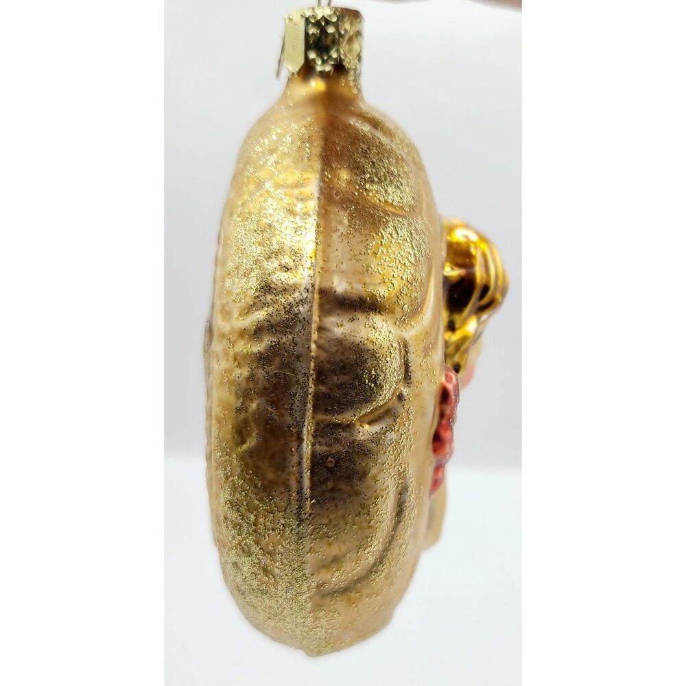 Vintage Gold Glass Angel Cherub Ornament Star Design Handcrafted By Christborn - Picture 4 of 8